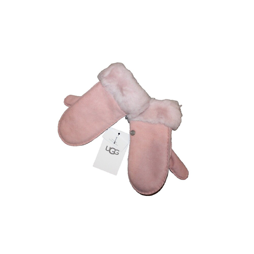 UGG GIRL'S SUEDE FUR LINED MITTENS NEW PINK SZ 2/4‎ TODDLER $95